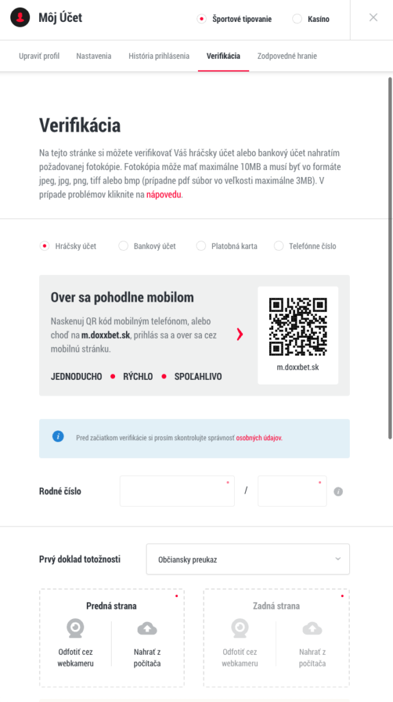 Ako sa zaregistrovať v Doxxbet Casino 5 casino Snimka obrazovky 2026 04 10 o 21.05.27 casino